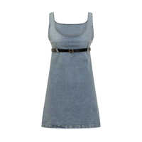 Rochii Coperni Denim Dress With Belt Femei