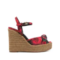 Espadrile Dolce & Gabbana Red Cotton Espadrillas Femei