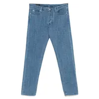Blugi Emporio Armani Allover Logo Denim Jeans Barbati