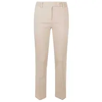 Pantaloni casual Via Masini 80 Cotton Straigh-Leg Trousers Femei