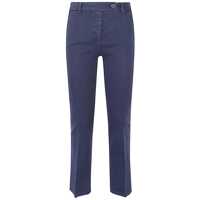 Pantaloni casual Via Masini 80 Cotton Straight-Leg Trousers Femei