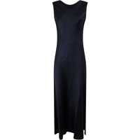 Rochii 'Mara' Blue Long Dress With Boat Neckline And Side Slit In Viscose Blend Woman Femei