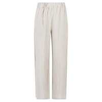 Pantaloni casual Apuntob Linen Straight-Leg Trousers Femei