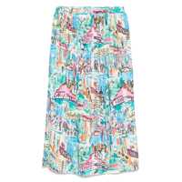Fuste Alessandro Enriquez Printed Midi Skirt Femei