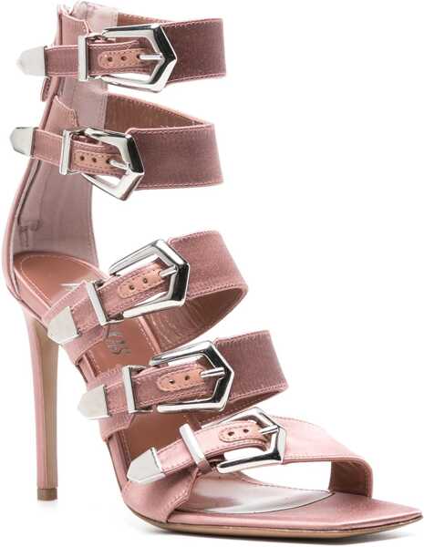Sandale cu toc Paris Texas Satin Ursula Sandals With Buckles Heel 10 Cm Pink Femei (BM 17516074) 2