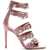 Paris Texas Satin Ursula Sandals With Buckles Heel 10 Cm Pink