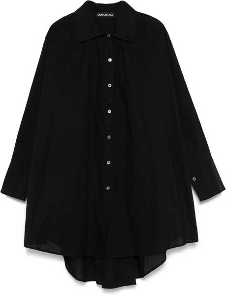 Rochii casual OUR LEGACY Chemisier Dress Gale BLACK Femei (BM 17516518) 1