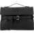 Moschino Nappa Leather "Tie Me" Clutch BLACK
