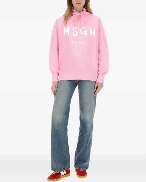Bluze de trening MSGM Sweatshirt With Logo PINK Femei (BM 17516809) 1
