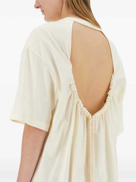 Rochii casual MSGM Short Dress With Logo IVORY Femei (BM 17516863) 4