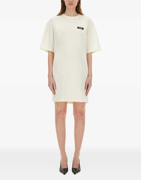 Rochii casual MSGM Short Dress With Logo IVORY Femei (BM 17516863) 1