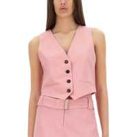 Veste Dama - Veste casual MSGM Cropped Vest PINK Femei (BM 17516872) - B-mall.ro