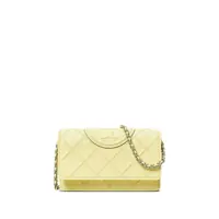 Genti de umar Tory Burch Leather Crossbody Bag In Pastel Yellow Femei
