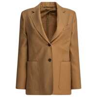 Sacouri Max Mara Single-Breasted Linen Blazer Femei