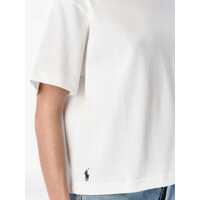 Tricouri Polo Ralph Lauren Dama - Tricouri Polo Ralph Lauren Polo Ralph Lauren Relaxed Crop Fit Cotton Jersey Tee WHITE Femei (BM 17520174) - B-mall.ro