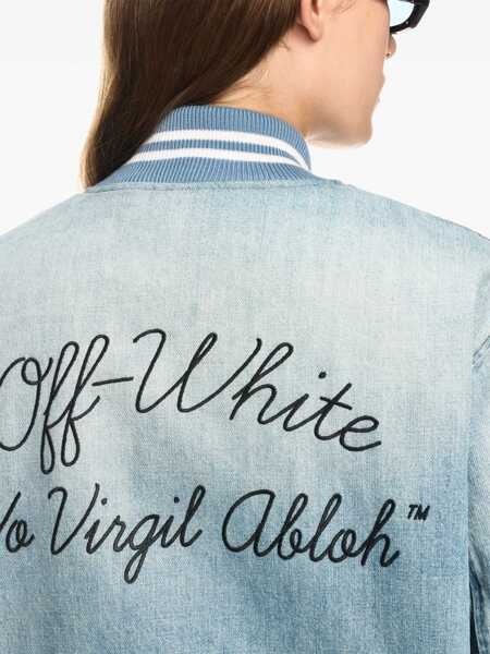 Geci Off-White Off-White Denim Varsity Jacket BLUE Femei (BM 17520450) 5
