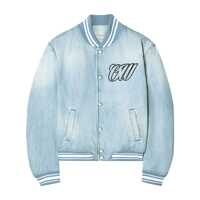 Geci Off-White Denim Varsity Jacket Femei