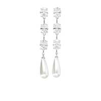 Cercei Self-Portrait Tiered Crystal Pearl Droplet Earrings Femei