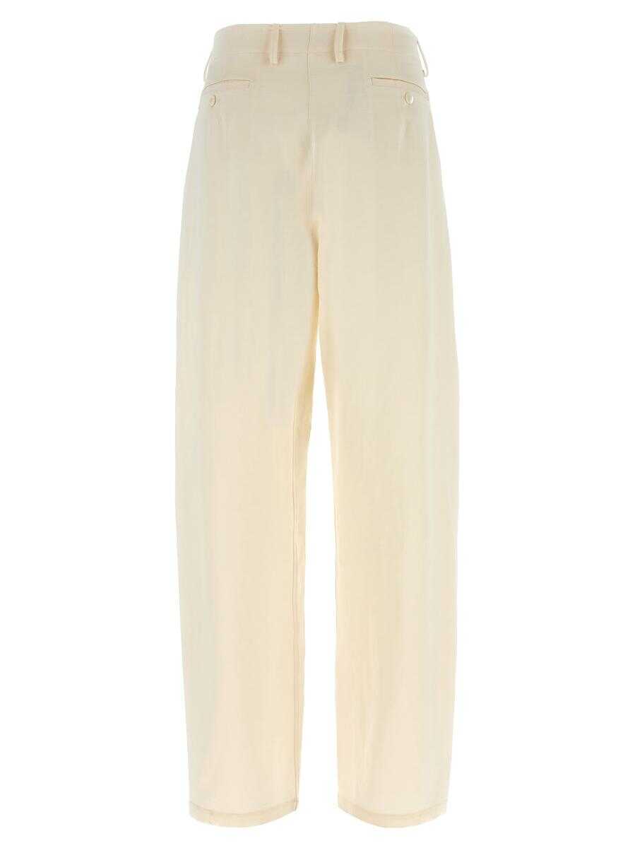Pantaloni casual Magda Butrym Magda Butrym 08 Pants WHITE Femei (BM 17520792) 2