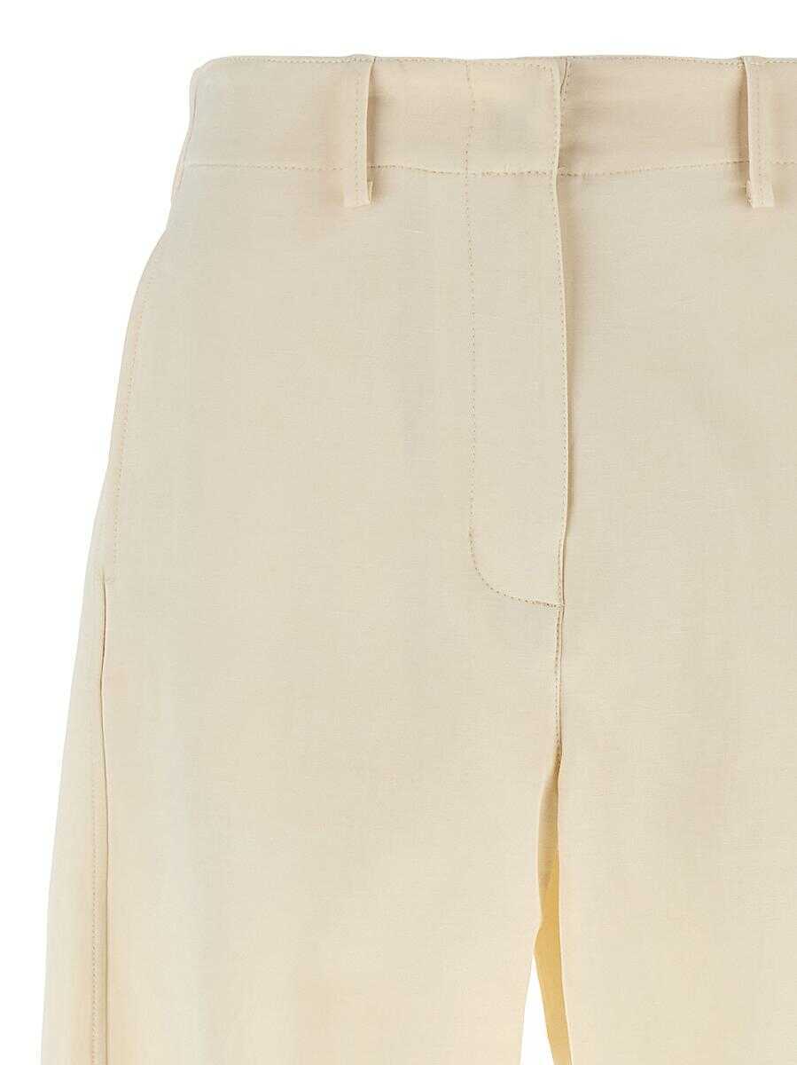 Pantaloni casual Magda Butrym Magda Butrym 08 Pants WHITE Femei (BM 17520792) 3