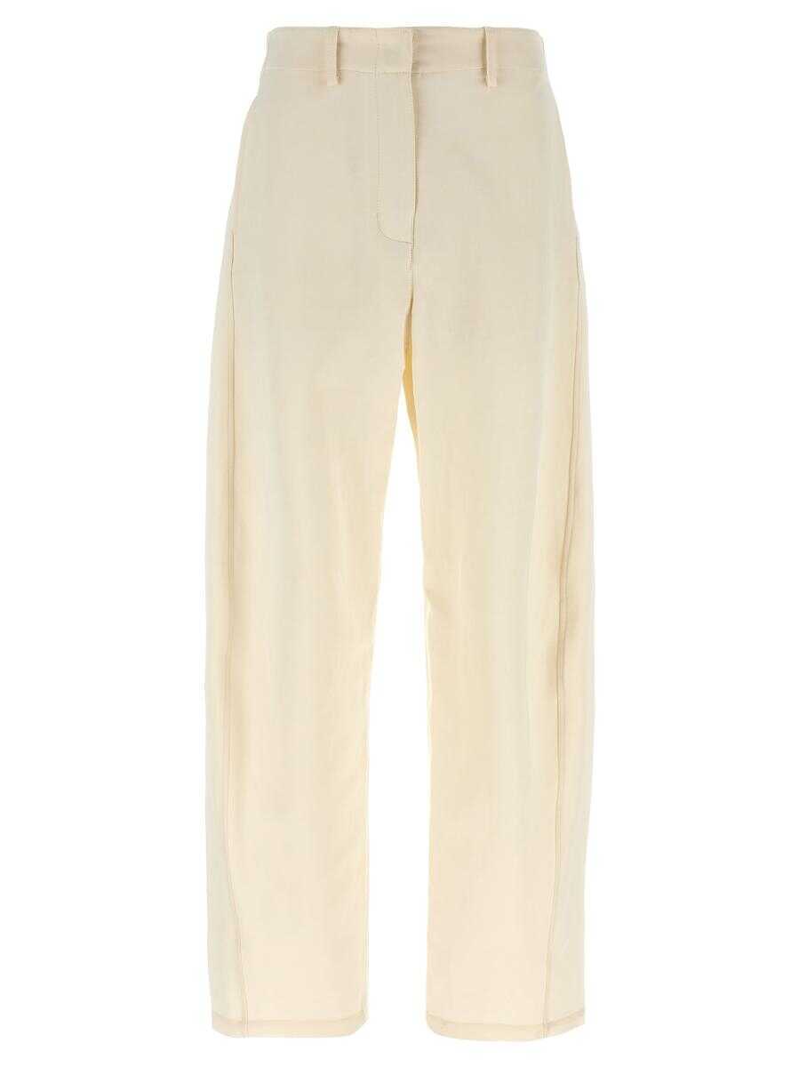 Pantaloni casual Magda Butrym Magda Butrym 08 Pants WHITE Femei (BM 17520792) 1