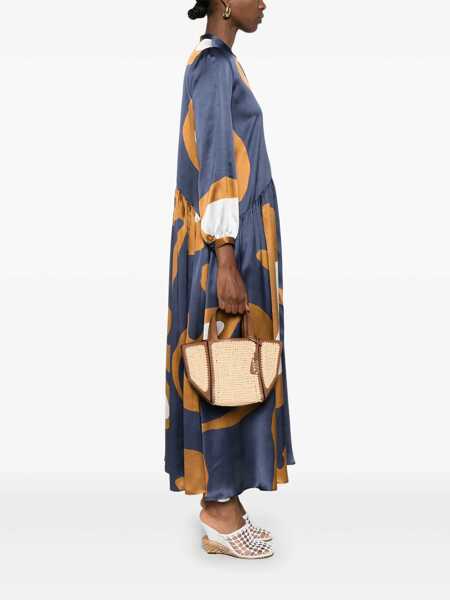 Genti de mana Michael Kors Michael Kors Beige Small Jordi Leather Tote Bag NATURALE E MARRONE Femei (BM 17520894) 2
