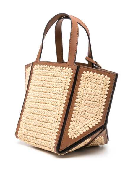 Genti de mana Michael Kors Michael Kors Beige Small Jordi Leather Tote Bag NATURALE E MARRONE Femei (BM 17520894) 3