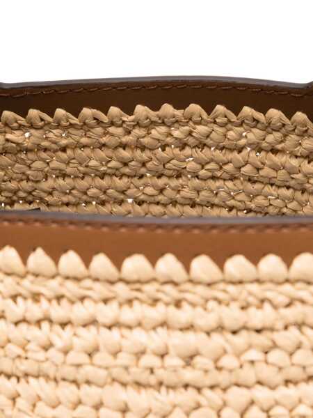 Genti de mana Michael Kors Michael Kors Beige Small Jordi Leather Tote Bag NATURALE E MARRONE Femei (BM 17520894) 5