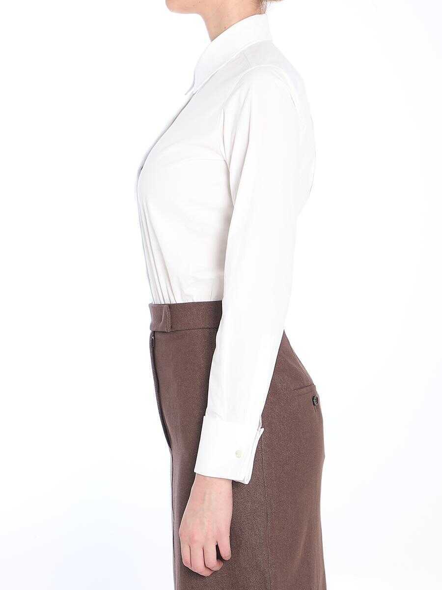 Body-uri Max Mara Bodysuit Shirt WHITE Femei (BM 17520909) 3