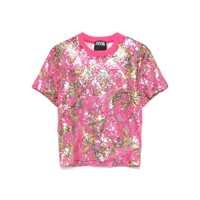 Tricouri Versace Jeans Couture T-Shirt With Pink Motif Femei