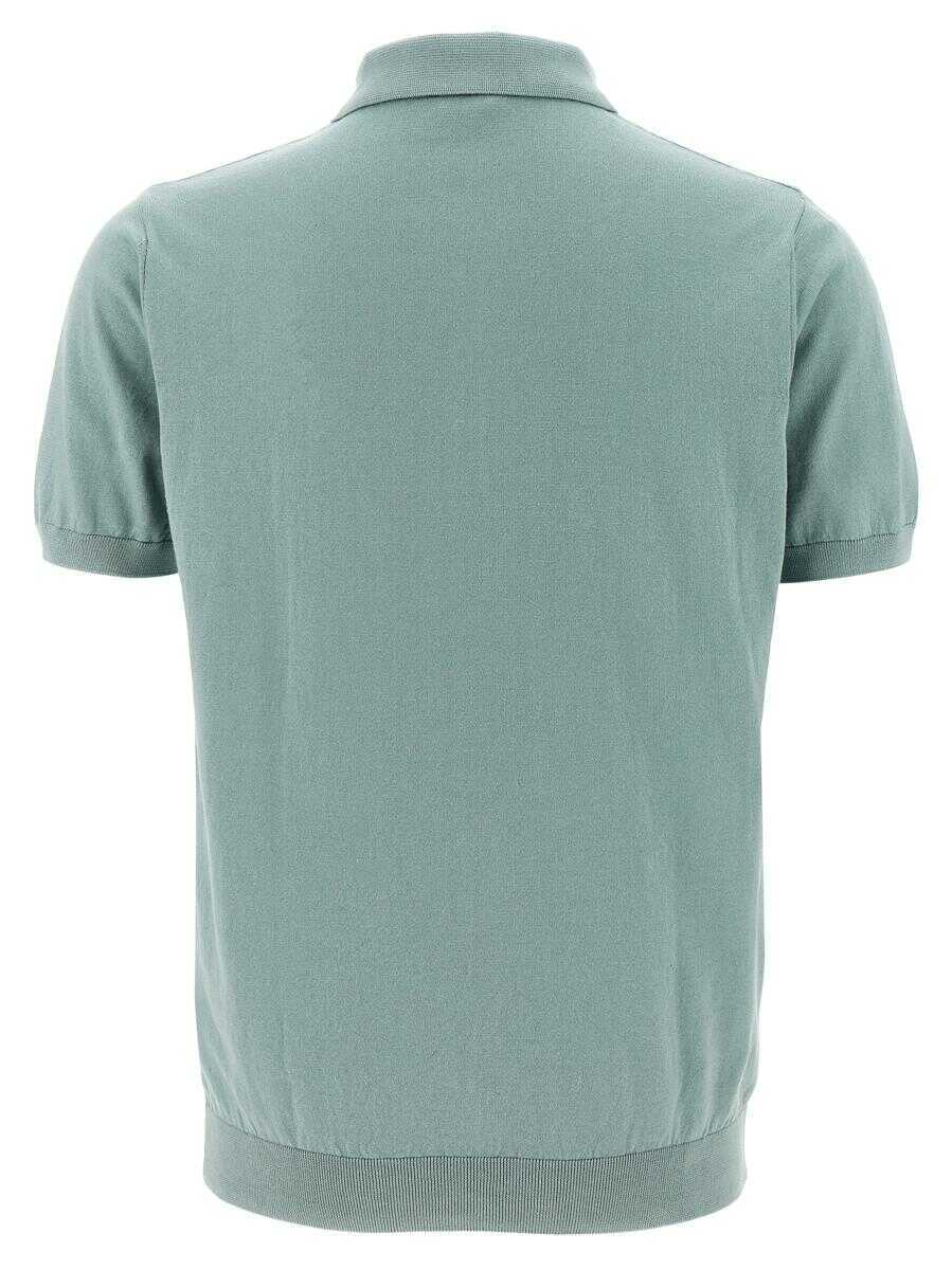 Tricouri Polo Pal Zileri Pal Zileri Knitted Polo Shirt BLUE Barbati (BM 17523261) 2