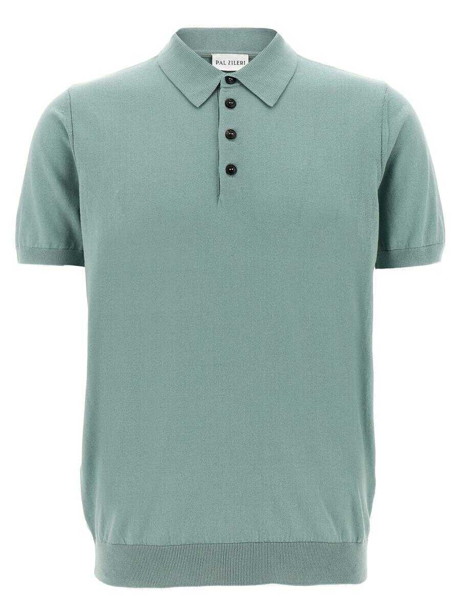 Tricouri Polo Pal Zileri Pal Zileri Knitted Polo Shirt BLUE Barbati (BM 17523261) 1