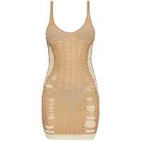 Rochii 'M-Calimera' Beige Dress With Insert Design And Second Skin Effect In Cotton Blend Woman Femei