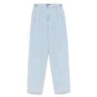 Pantaloni casual 'Joseon' Light Blue Pants With Belt Loops And Pleats On The Front In Cotton Woman Femei
