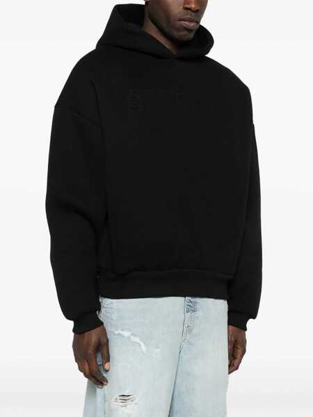 Bluze de trening FEAR OF GOD Eternal Black Hoodie With Logo Patch On The Hood And Embroidery On The Front In Cotton Blend Man Black Barbati (BM 17525484) 3