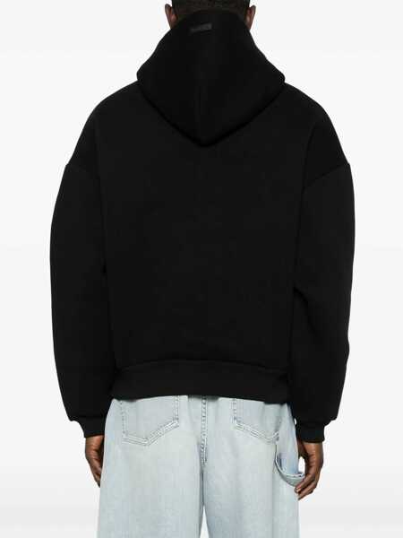 Bluze de trening FEAR OF GOD Eternal Black Hoodie With Logo Patch On The Hood And Embroidery On The Front In Cotton Blend Man Black Barbati (BM 17525484) 4