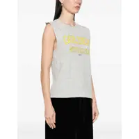 Imbracaminte Golden Goose Dama - Topuri Golden Goose Grey Crewneck Top With Logo Lettering Print On The Front In Cotton Woman GREY Femei (BM 17526294) - B-mall.ro