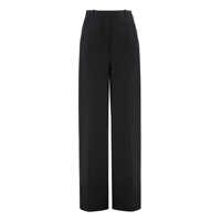 Pantaloni casual Calvin Klein High-Waist Wide-Leg Trousers Femei