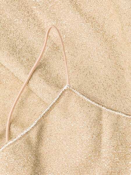 Costume de baie OSEREE Lumire Maillot Gold Colored One-Piece Swimsuit With Deep Neckline On The Back In Lurex Woman GREY Femei (BM 17527383) 3