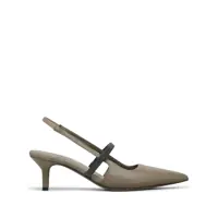 Pantofi cu toc Brunello Cucinelli Leather Slingback Pumps Femei