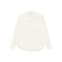Camasi 'Clio' Beige Shirt With Classic Collar In Linen Woman Femei