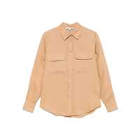 Camasi 'Clio' Beige Shirt With Classic Collar In Linen Woman Femei
