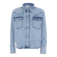 Camasi 'Norah' Light-Blue Shirt With Classic Collar And Front Concealed Closure In Denim Blue Woman Femei