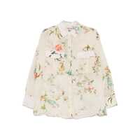 Camasi Multcolor Shirt With Classic Collar And All-Over Floral Print In Viscose Woman Femei