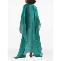 Imbracaminte TALLER MARMO Dama - Costume de baie TALLER MARMO Caicos Light Blue Kaftan With Front Neckline And Asymmetric Hem In Linen And Viscose Blend Woman BLUE Femei (BM 17530590) - B-mall.ro