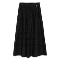 Fuste Liu Jo Liu Jo Cotton Skirt In Black With Embroidery