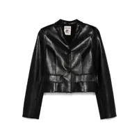 Geci Semicouture Alene Faux Leather Jacket Femei