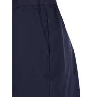 Pantaloni casual Semicouture Dama - Pantaloni casual Semicouture Buddy Blue Pants With Drawstring Waist In Cotton Woman BLUE Femei (BM 17531763) - B-mall.ro