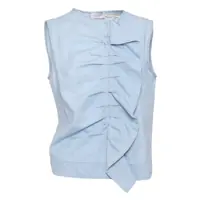 Bluze BARBARA DENIM BLOUSE WITH RUFFLES Femei