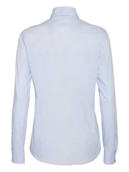 Camasi Mazzarelli Camicie MARI B COTTON SHIRT Light Blue Femei (BM 17531835) 2